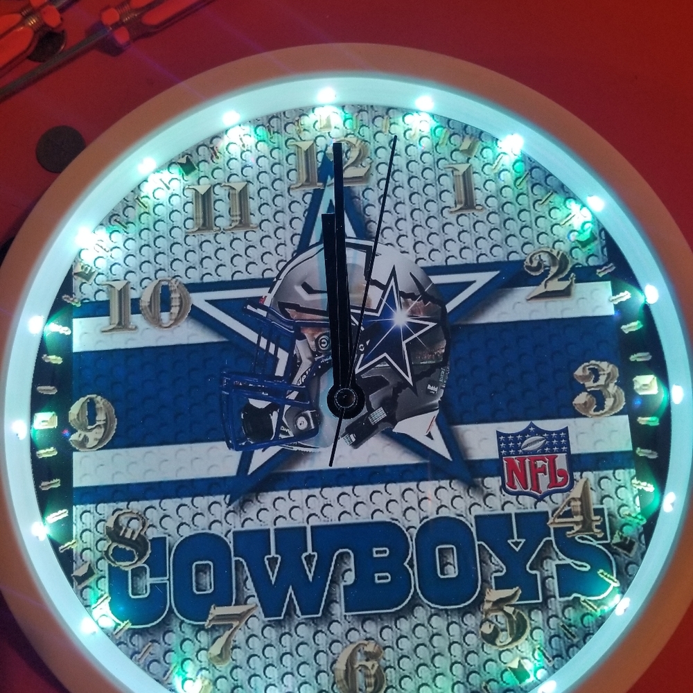 Dallas cowboys led lights clock